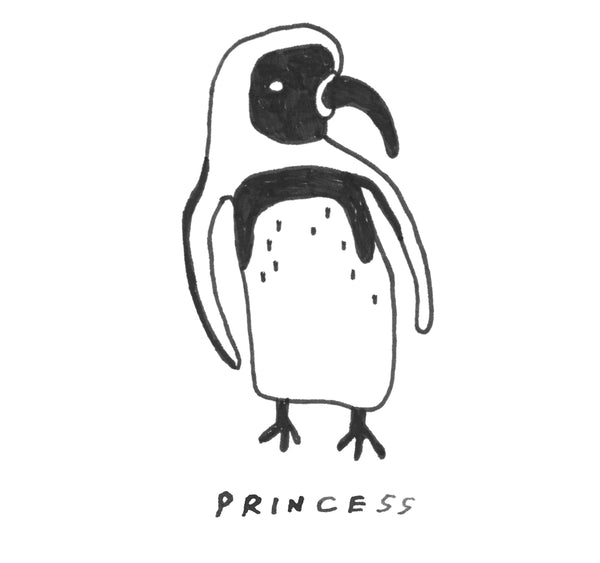 Princess Penguin - White Tshirt